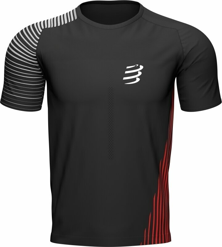 Бягане > Дрехи за бягане > Мъжки дрехи > Тениски с къс ръкав Compressport Performance SS Tshirt M Black/Red L