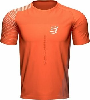 Тениска с къс ръкав за бягане Compressport Performance SS Tshirt M Orangeade/Fjord Blue XL Тениска с къс ръкав за бягане - 1