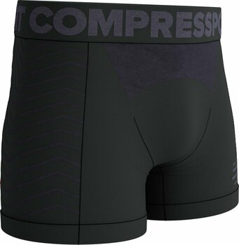 Running underwear Compressport Seamless Boxer M Black/Grey M Running underwear - 1