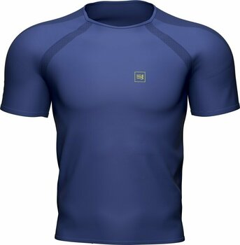 Koszulka do biegania z krótkim rękawem Compressport Training SS Tshirt M Sodalite/Primerose M Koszulka do biegania z krótkim rękawem - 1