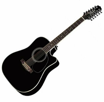 12 húros elektroakusztikus gitár Takamine EF381SC Fekete - 1