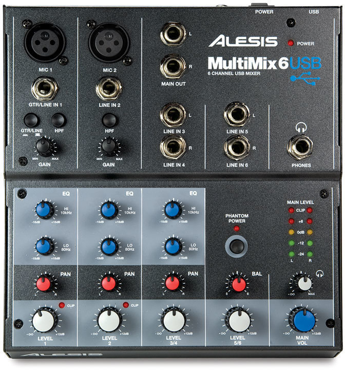 Analogový mixpult Alesis MULTIMIX 6 USB