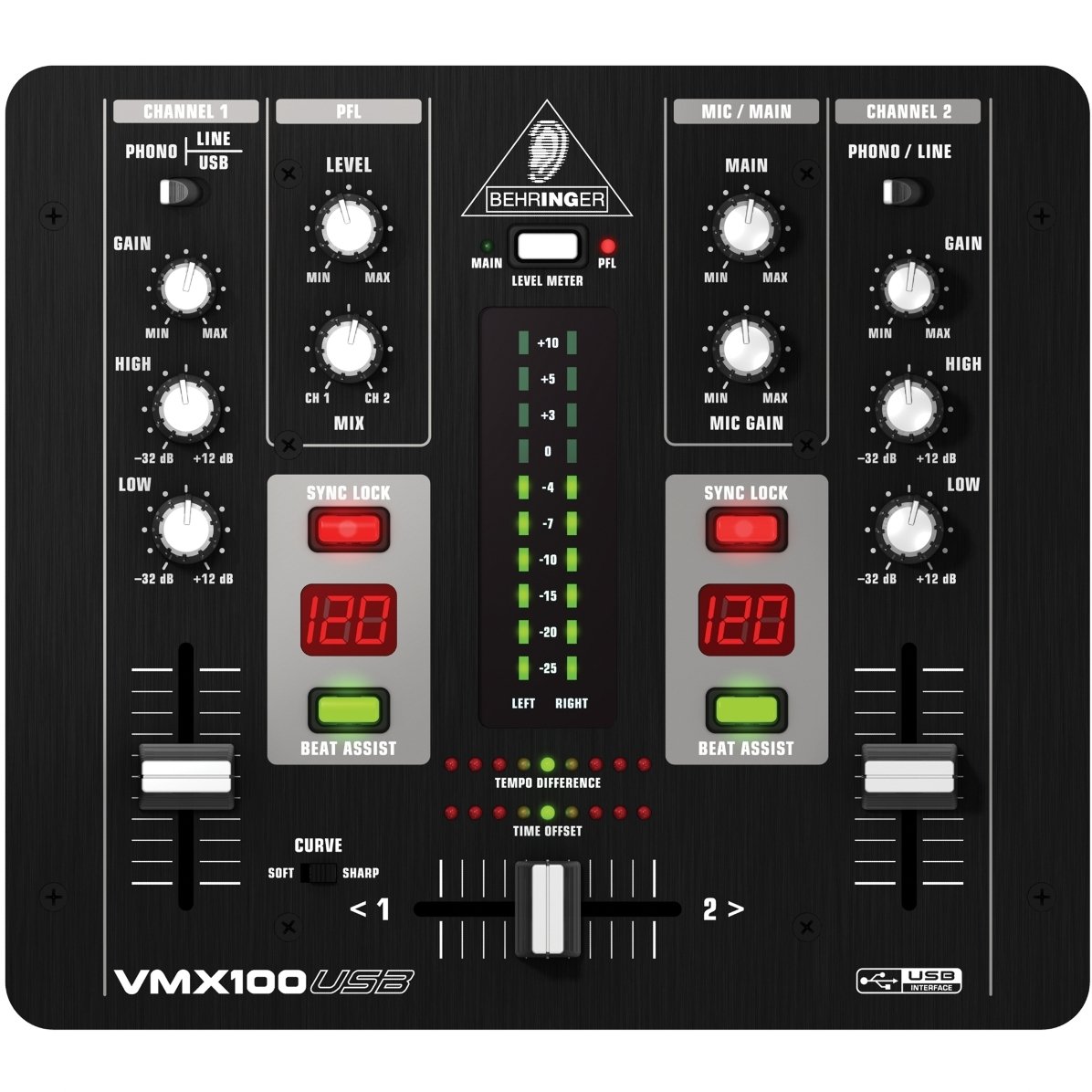 Behringer VMX100USB DJ Mixer - Muziker