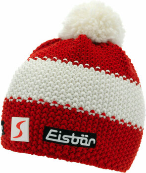 Zimowa czapka Eisbär Star Pompon SP Beanie Red/White/Red UNI Zimowa czapka