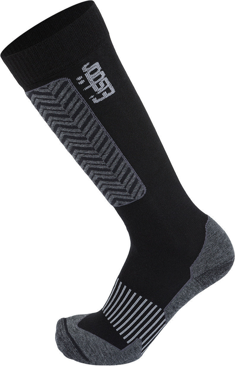 СКИ чорапи Eisbär Ski Tech Super Light DX+SX Black/Grey 39-42