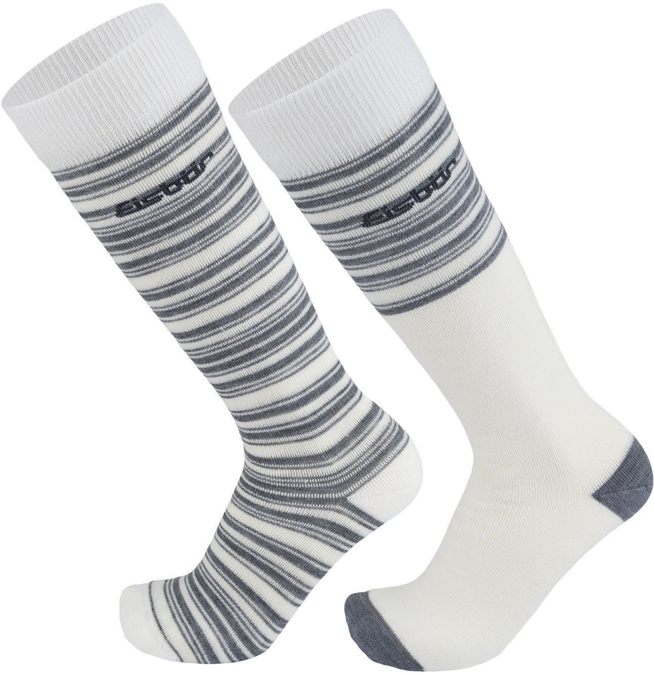 СКИ чорапи Eisbär Ski Comfort 2 Pack Off White/Grey 35-38