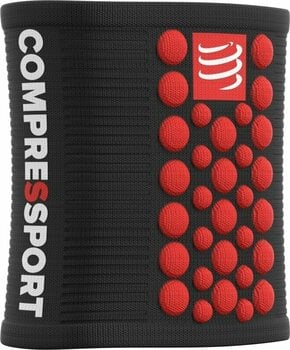 Armvärmare för löpning Compressport Sweatbands 3D.Dots Black/Red UNI Armvärmare för löpning - 1