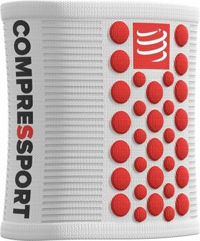 Grijači ruku za trčanje Compressport Sweatbands 3D.Dots White/Red UNI Grijači ruku za trčanje - 1