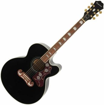 electro-acoustic guitar Epiphone J-200 EC Black - 1