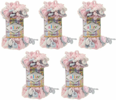 Knitting Yarn Alize Puffy Color SET 5864 - 1
