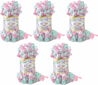 Fios para tricotar Alize Puffy Color SET 6052 - 1