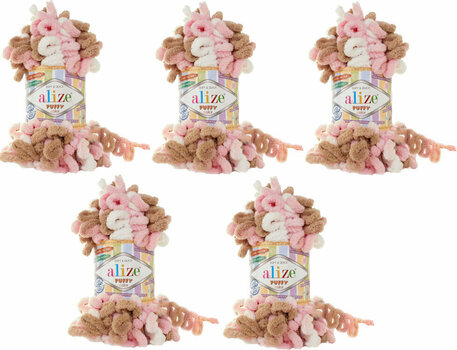 Fios para tricotar Alize Puffy Color SET 6046 - 1