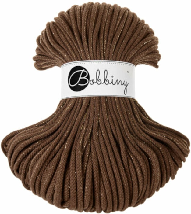 Šňůra  Bobbiny Premium 5 mm 100 m Golden Mokka Šňůra 