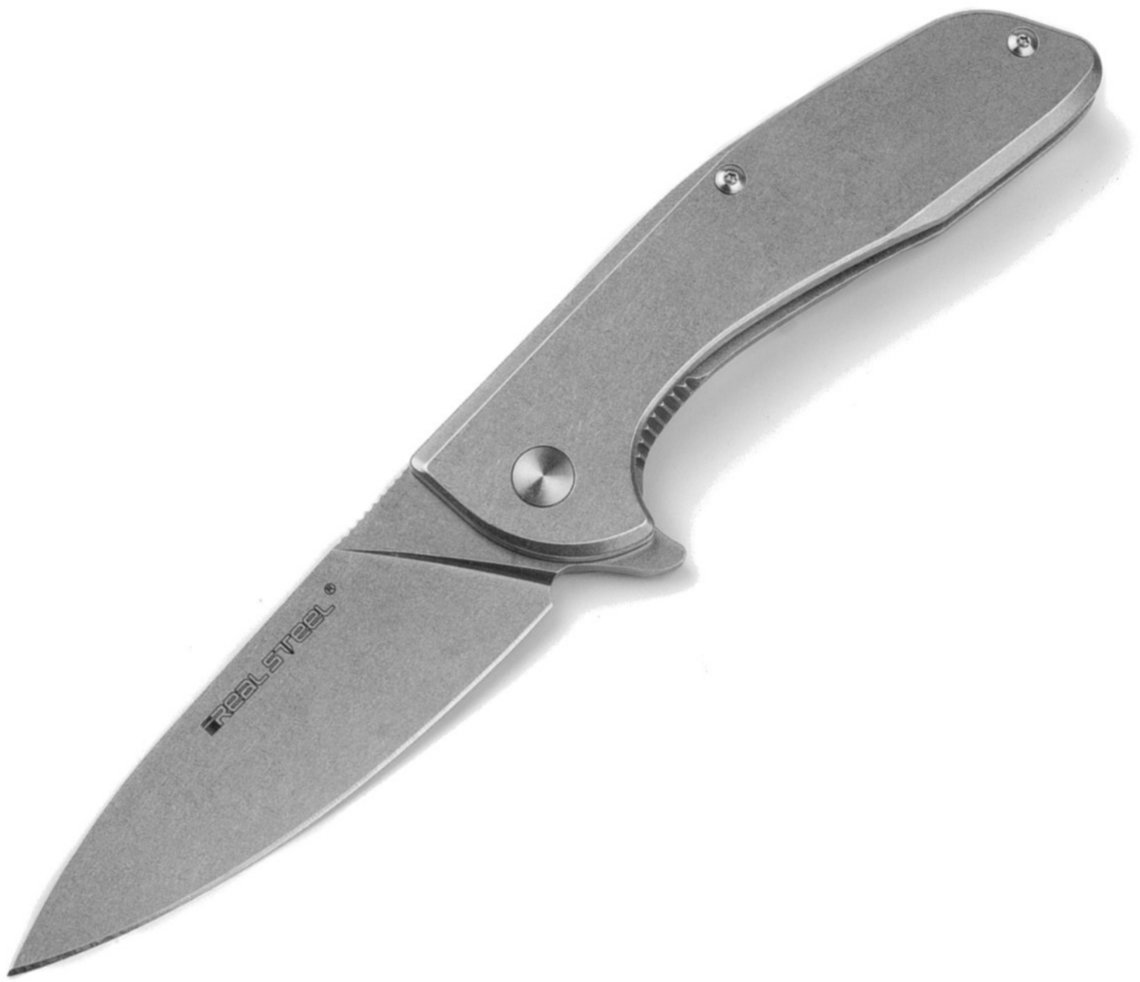 Hunting Folding Knife Real Steel E571 Stonewash Hunting Folding Knife