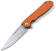 Fällbara knivar för jakt Real Steel E801 Megalodon G10 Orange Fällbara knivar för jakt