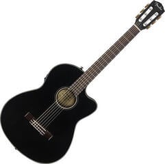 Konzertgitarre mit Tonabnehmer Fender CN-140SCE WN 4/4 Black Konzertgitarre mit Tonabnehmer