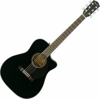 Elektroakustická gitara Jumbo Fender CC-60SCE Concert Čierna - 1
