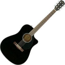 Fender CD-60SCE Black Elektroakustická gitara Dreadnought (Zánovné)