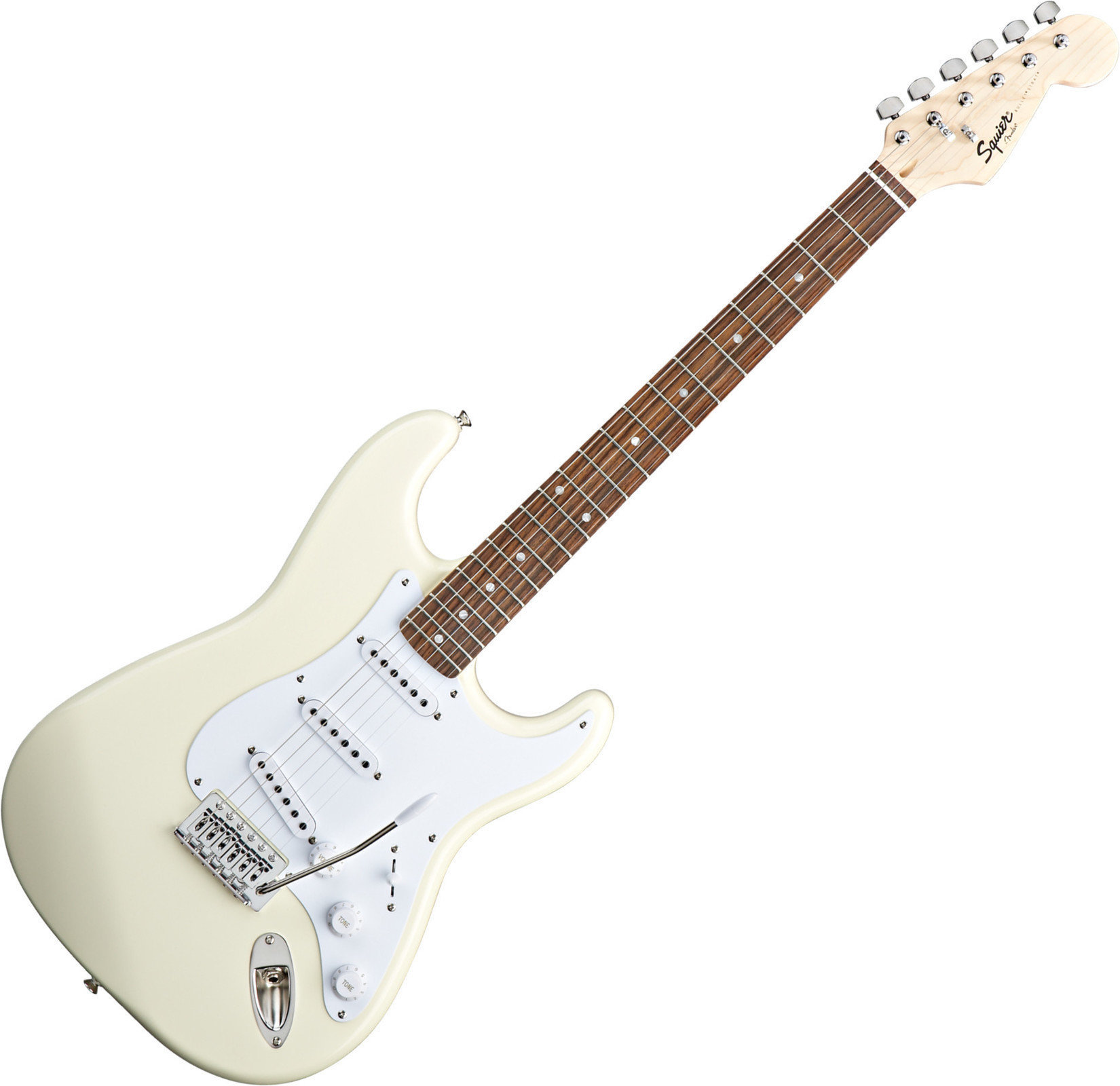 Електрическа китара Fender Squier Bullet Stratocaster Tremolo IL Arctic White