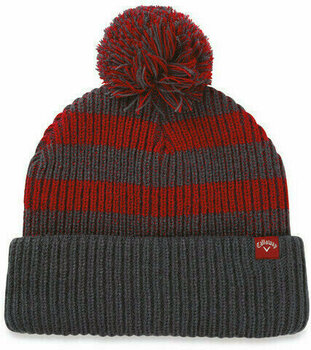 Winter Hat Callaway Pom Pom Beanie Grey/Red - 1