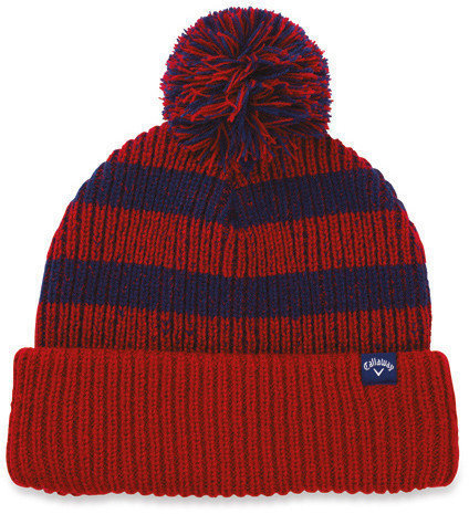 Winter Hat Callaway Pom Pom Beanie Red/Navy
