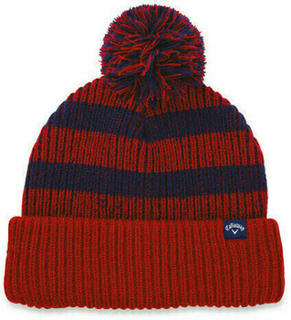 Winter Hat Callaway Pom Pom Beanie Red/Navy - 1