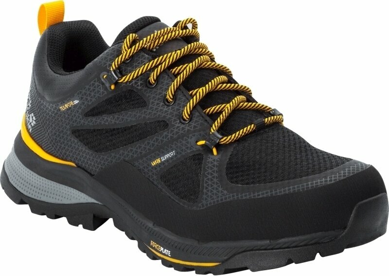 Аутдор обувки > Мъжки обувки Jack Wolfskin Мъжки обувки за трекинг Force Striker Texapore Low Black/Burly Yellow XT 40,5