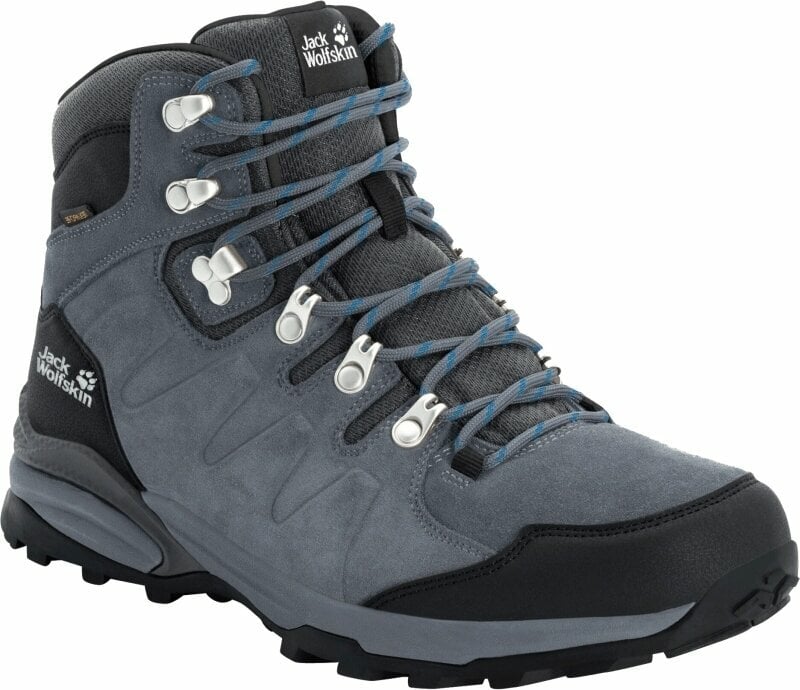 Pánske outdoorové topánky Jack Wolfskin Refugio Texapore Mid Grey/Black 40 Pánske outdoorové topánky