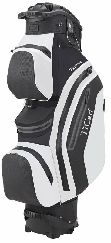 Sac de golf Ticad QO 14 Premium Water Resistant Black/White Sac de golf