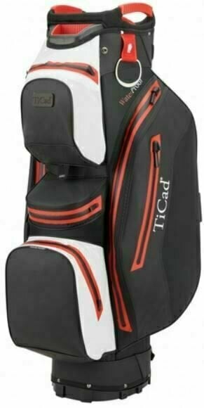 Cart Bag Ticad FO 14 Premium Water Resistant Black/White/Red Cart Bag