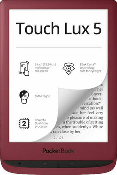 Čítačka kníh PocketBook 628 Touch Lux 5 - Ruby Red - 1