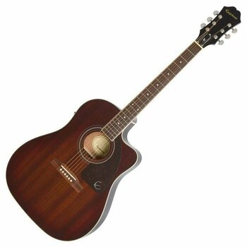 elektroakustisk gitarr Epiphone AJ-220SCE Mahogany Burst - 1