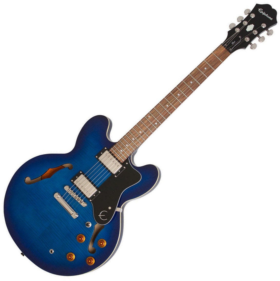 Semi-akoestische gitaar Epiphone Dot Deluxe Blueberry Burst