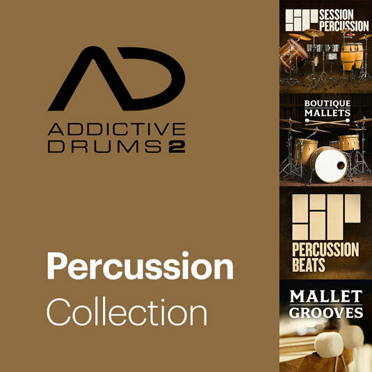 Software de estúdio de instrumentos VST XLN Audio Addictive Drums 2: Percussion Collection (Produto digital)