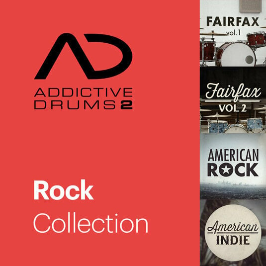 Software de estudio de instrumentos VST XLN Audio Addictive Drums 2: Rock Collection (Producto digital)