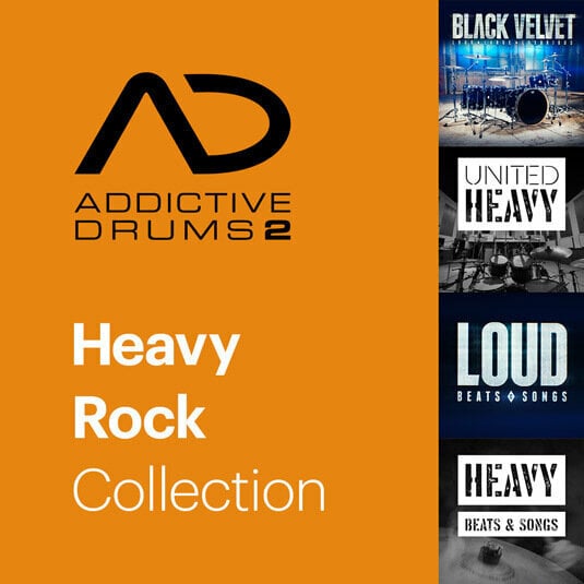 Software de estúdio de instrumentos VST XLN Audio Addictive Drums 2: Heavy Rock Collection (Produto digital)