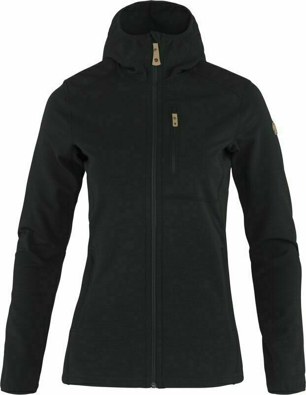 Outdoorhoodie Fjällräven W Keb Fleece Black L Outdoorhoodie