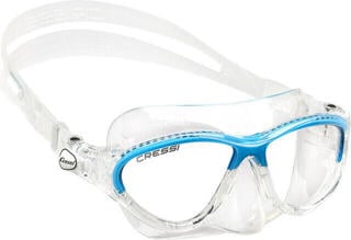 Tauchermaske Cressi Moon Clear/Blue Transparent Junior Tauchermaske
