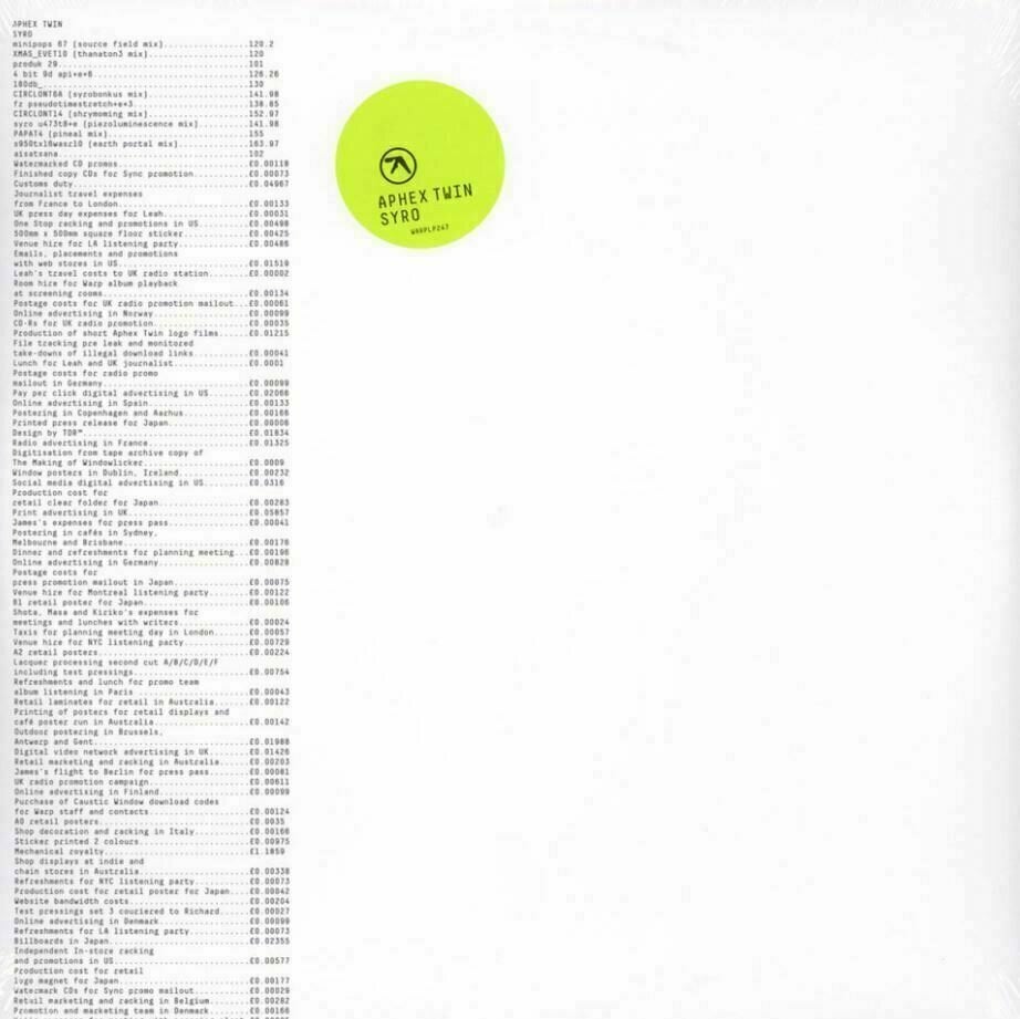 Disque vinyle Aphex Twin - Syro (3 LP)