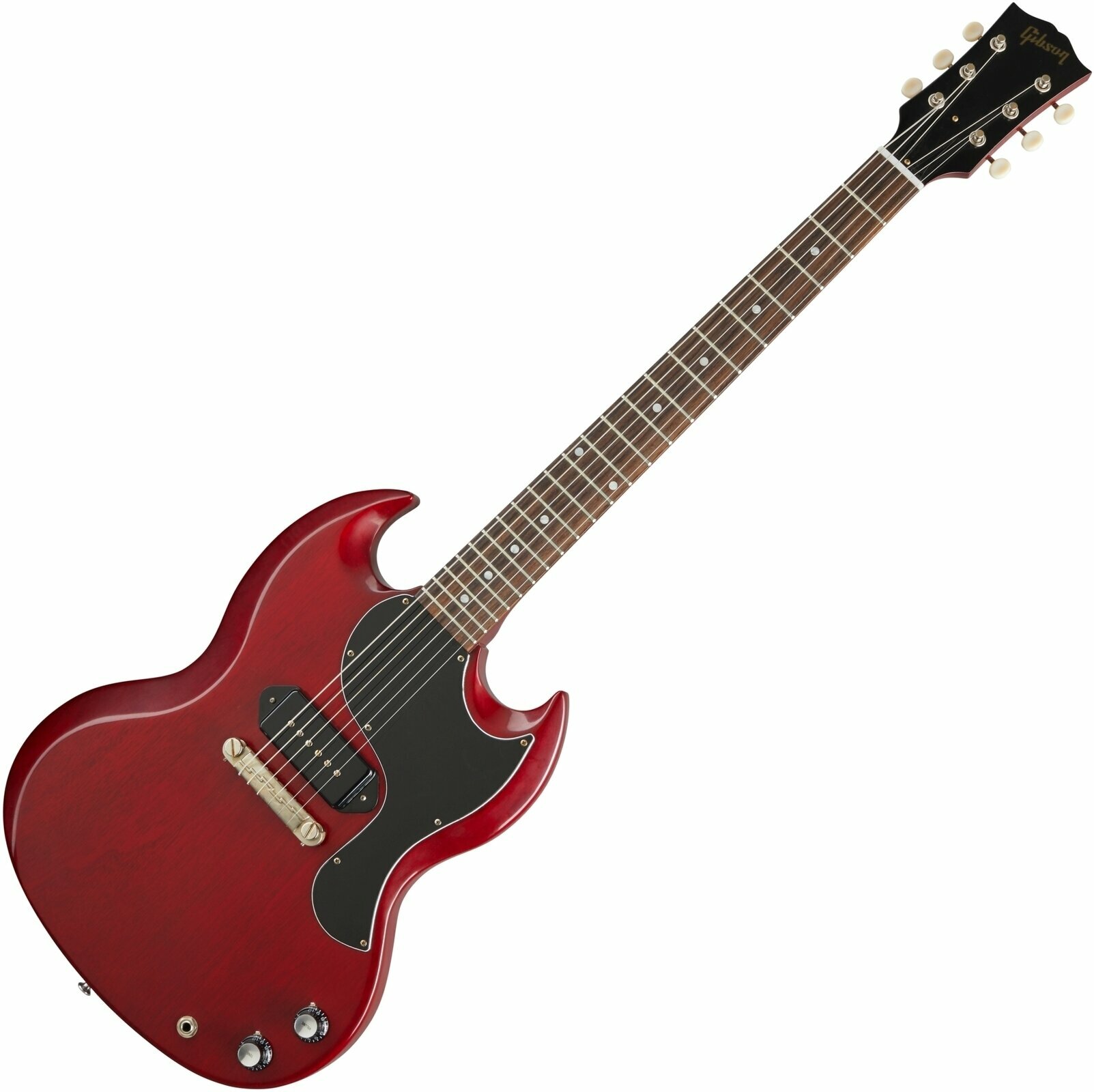 Guitarra elétrica Gibson 1963 SG Junior Reissue Lightning Bar VOS Cherry Red