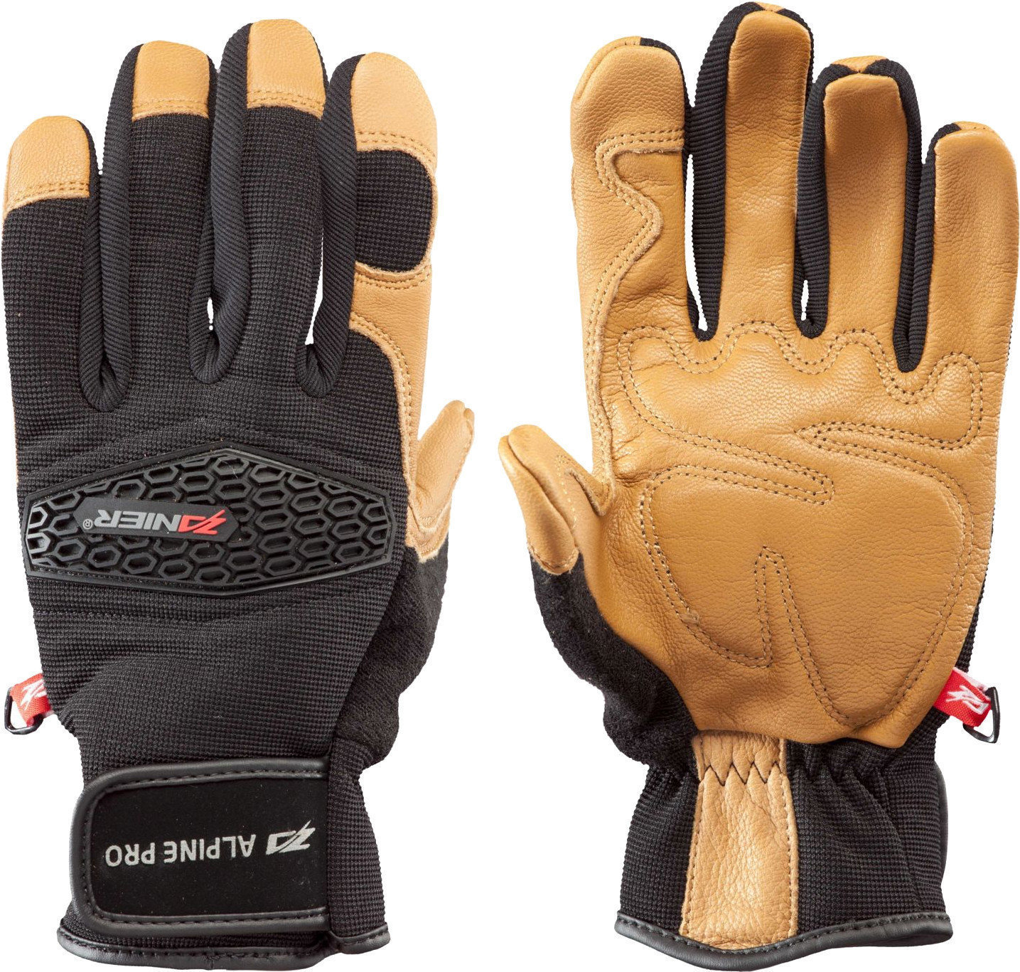 Ski Gloves Zanier Hochgall Black/Brown M Ski Gloves