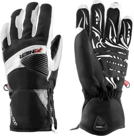 Ski Gloves Zanier Gerlos.GTX Black-White S