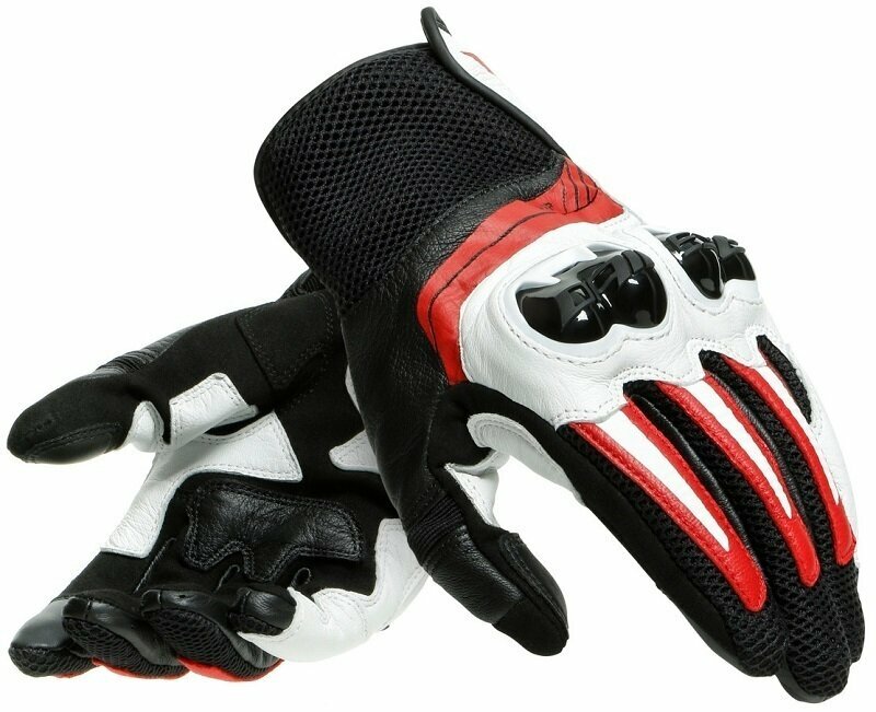 Motorcycle Gloves Dainese Mig 3 Black/White/Lava Red XXS Motorcycle Gloves