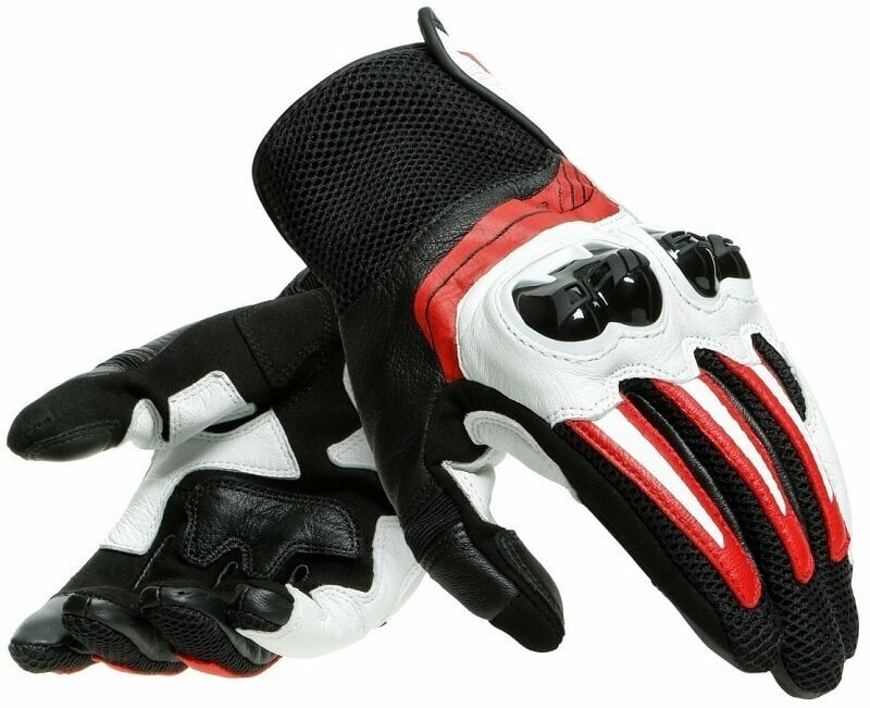 Handschoenen Dainese Mig 3 Black/White/Lava Red S Handschoenen