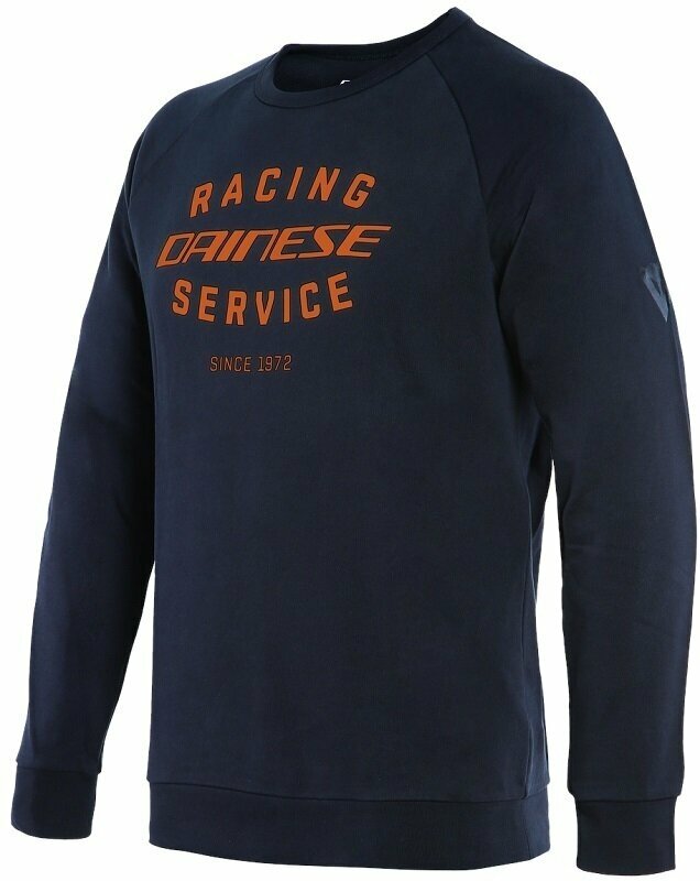 Horgászpulóver Dainese Paddock Sweatshirt Black Iris/Flame Orange XL Horgászpulóver
