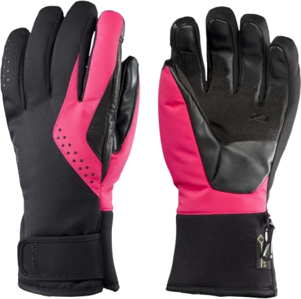Ski Gloves Zanier Wagrain.GTX Black-Fuchsia L Ski Gloves