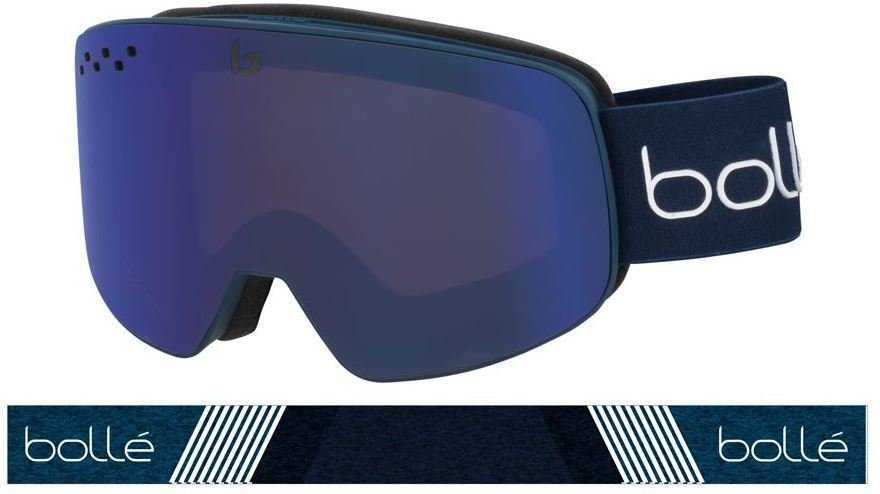 Masques de ski Bollé Nevada Matte Blue-White Diagonal Bron