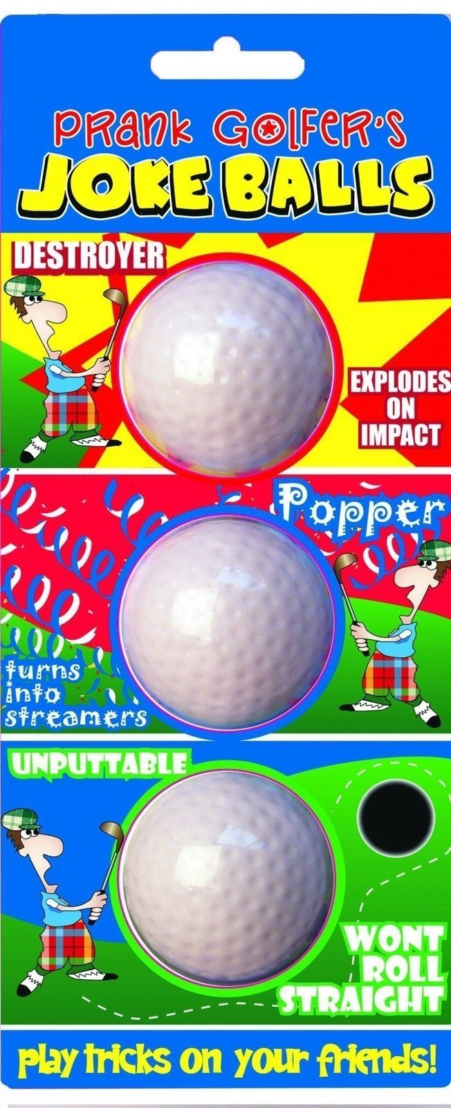 Gift Longridge Golfer'S Joke Balls - 3 Pcs