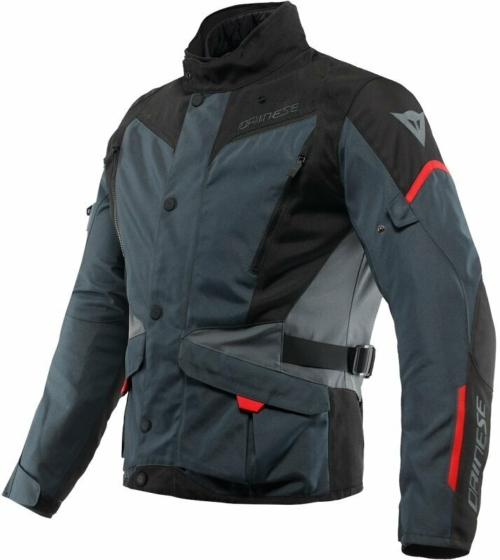 Giacca in tessuto Dainese Tempest 3 D-Dry Ebony/Black/Lava Red 50 Giacca in tessuto