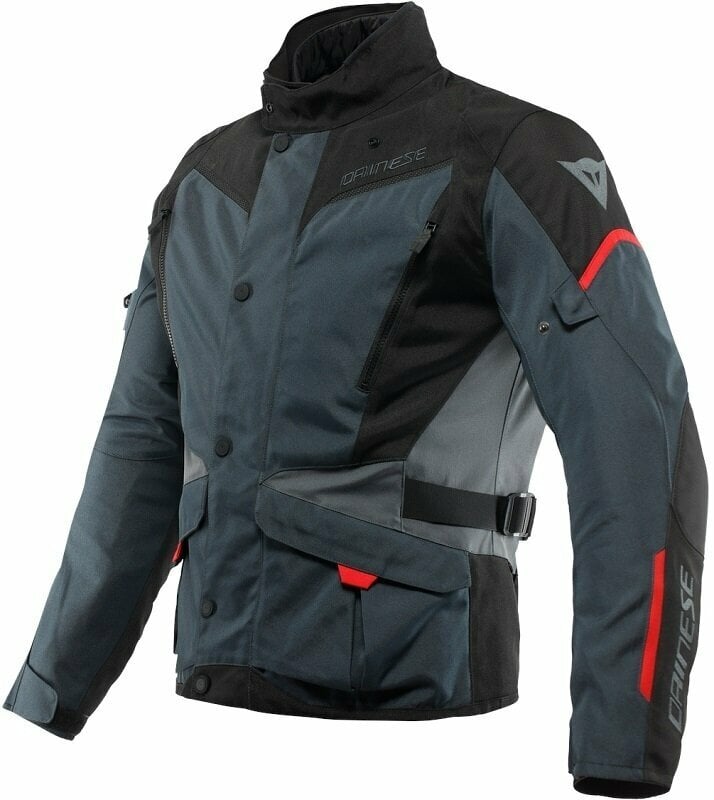 Textile Jacket Dainese Tempest 3 D-Dry Ebony/Black/Lava Red 56 Textile Jacket